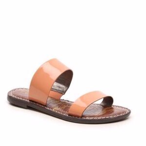 𝅺SAM EDELMAN Krista Leather Slip On Flat Slide Sandals 7.5
